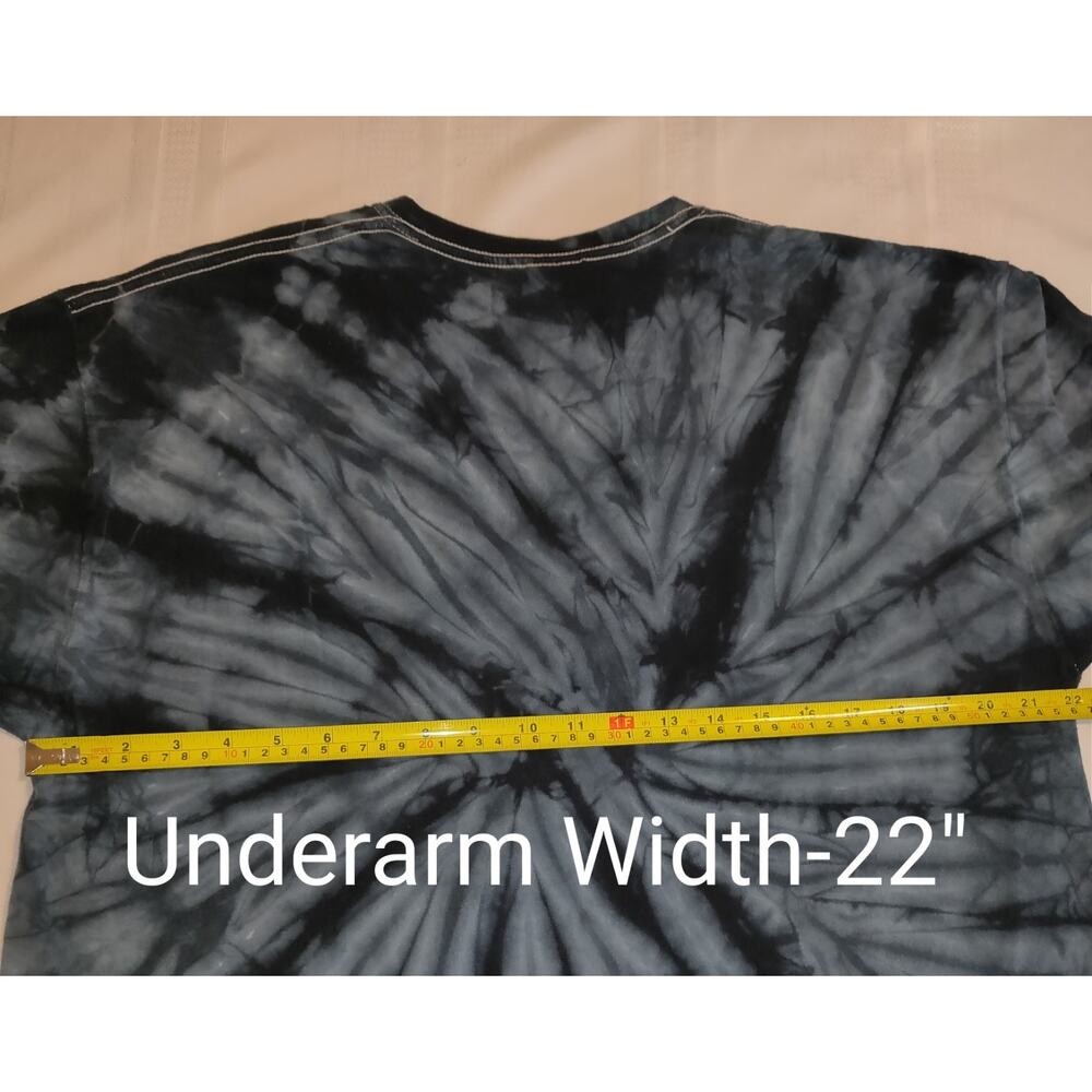 Knights Gildan Tie Dyed Shirt XL Black Blue Gray Cotton White Stitching Unisex - Picture 15 of 16